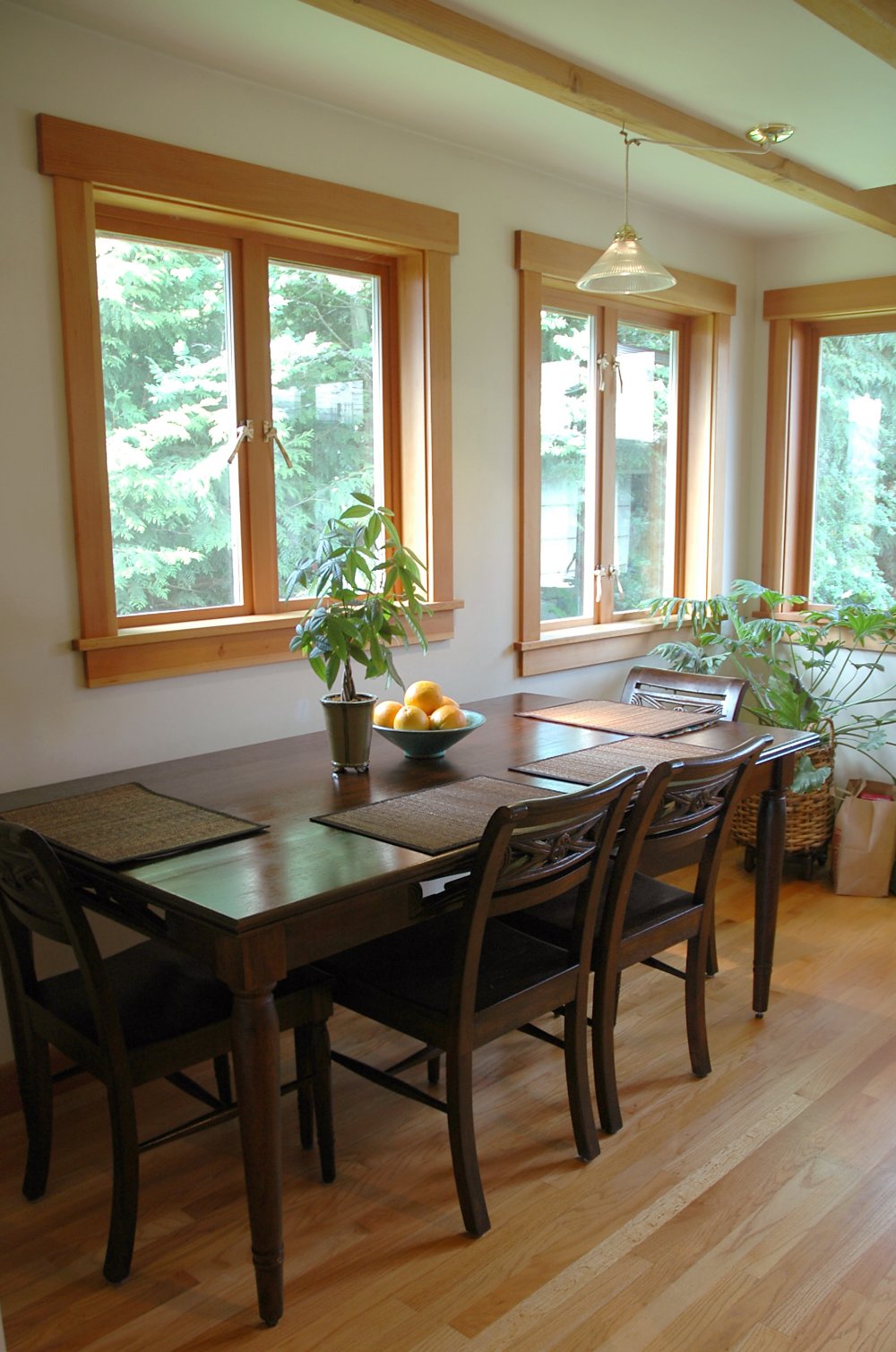 Bright dining room with sparkling clean windows